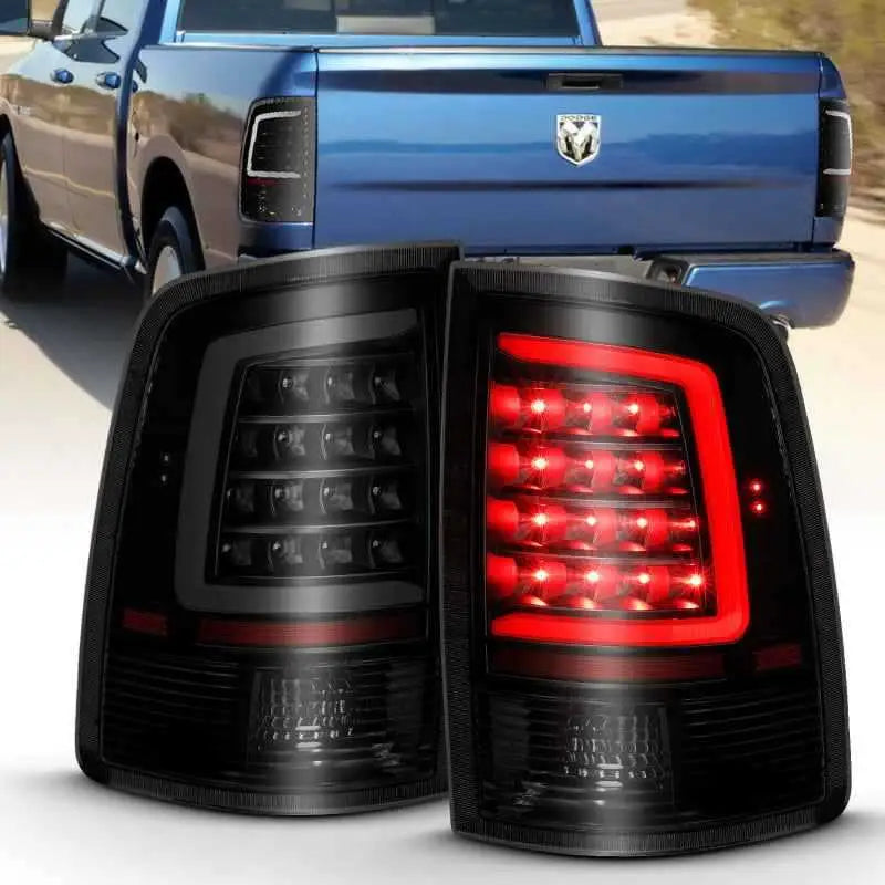 ANZO 2009-2018 Dodge Ram 1500 LED Taillight Plank Style Black w/Smoke Lens 311319