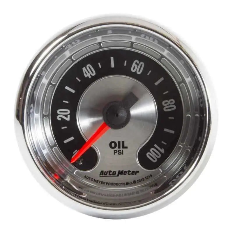 Autometer American Muscle 2 1/16in 100PSI Mechanical Oil Pressure Gauge 1219