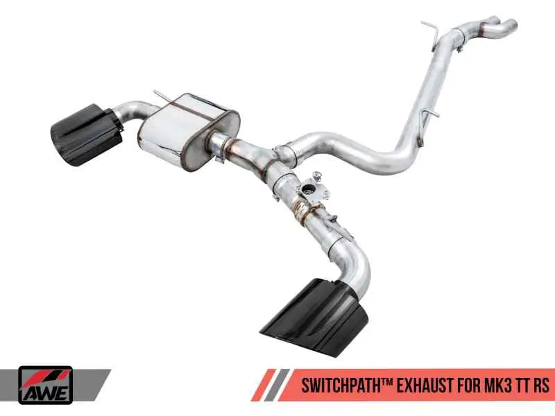 AWE Tuning 18-19 Audi TT RS 2.5L Turbo Coupe 8S/MK3 SwitchPath Exhaust w/Diamond Black RS-Style Tips 3025-33032