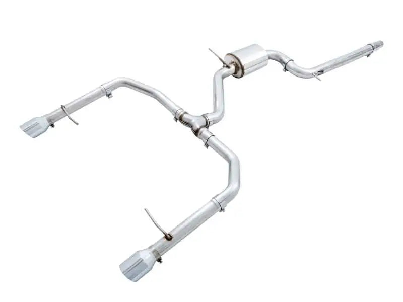 AWE Tuning 18-19 Volkswagen Jetta GLI Mk7 Track Exhaust - Chrome Silver Tips (Fits High-Flow DP) 3015-22068