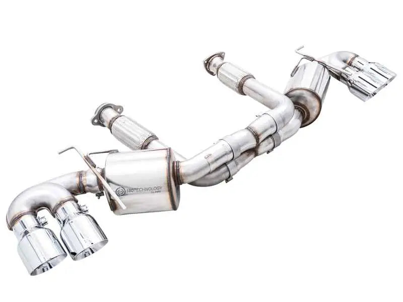 AWE Tuning 2020 Chevrolet Corvette (C8) Touring Edition Exhaust - Quad Chrome Silver Tips 3015-42151