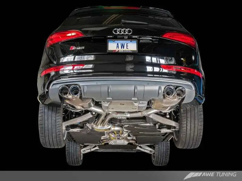 AWE Tuning Audi 8R SQ5 Touring Edition Exhaust - Quad Outlet Diamond Black Tips 3015-43056