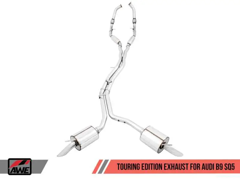 AWE Tuning Audi B9 SQ5 Resonated Touring Edition Cat-Back Exhaust - No Tips (Turn Downs) 3015-31016