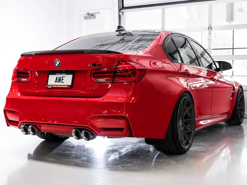 AWE Tuning BMW F8X M3/M4 Track Edition Catback Exhaust - Chrome Silver Tips awe3020-42082