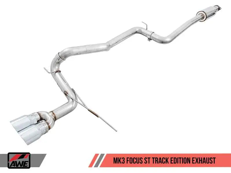 AWE Tuning Ford Focus ST Track Edition Cat-back Exhaust - Chrome Silver Tips 3020-32034