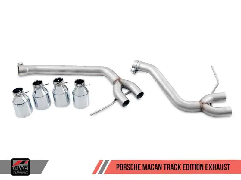 AWE Tuning Porsche Macan Track Edition Exhaust System - Diamond Black 102mm Tips 3020-43040