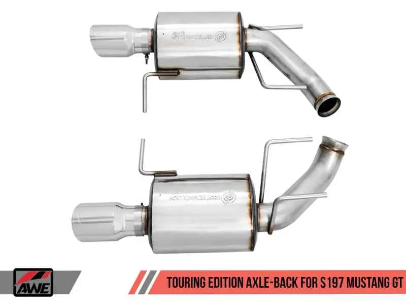 AWE Tuning S197 Mustang GT Axle-back Exhaust - Touring Edition (Chrome Silver Tips) 3015-32094