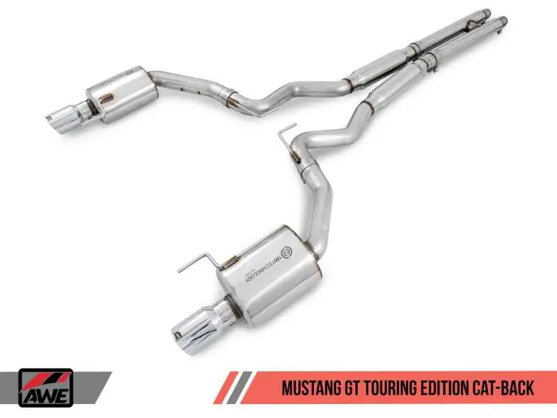 AWE Tuning S550 Mustang GT Cat-back Exhaust - Touring Edition (Diamond Black Tips) 3015-33084