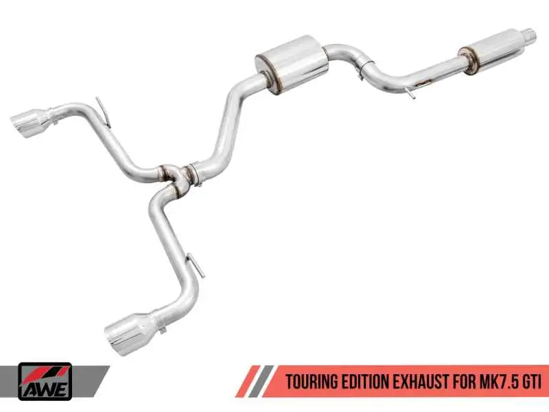 AWE Tuning Volkswagen GTI MK7.5 2.0T Touring Edition Exhaust w/Chrome Silver Tips 102mm 3015-32096
