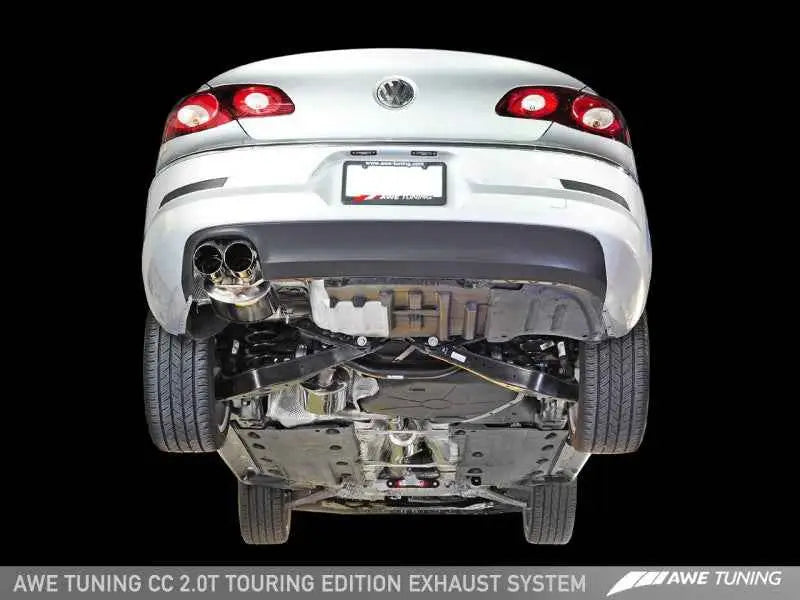 AWE Tuning VW CC 2.0T Touring Edition Performance Exhaust - Diamond Black Tips 3015-23014