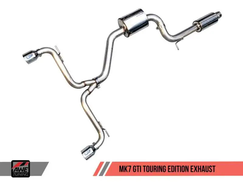 AWE Tuning VW MK7 GTI Touring Edition Exhaust - Chrome Silver Tips 3015-32046