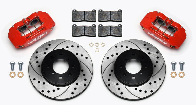 Wilwood DPHA Front Caliper & Rotor Kit Drill Red Honda / Acura w/ 262mm OE Rotor