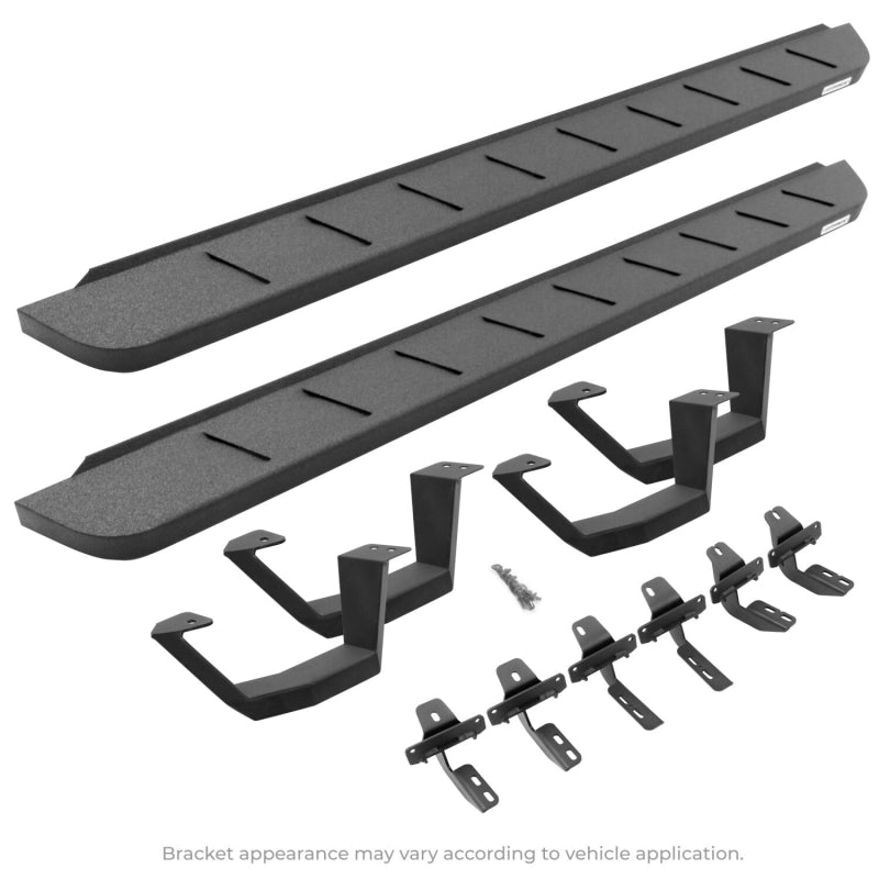 Go Rhino RB10 Running Boards with Mounting Brackets With 2 Pairs Drop Steps Kit Model 6340518720T