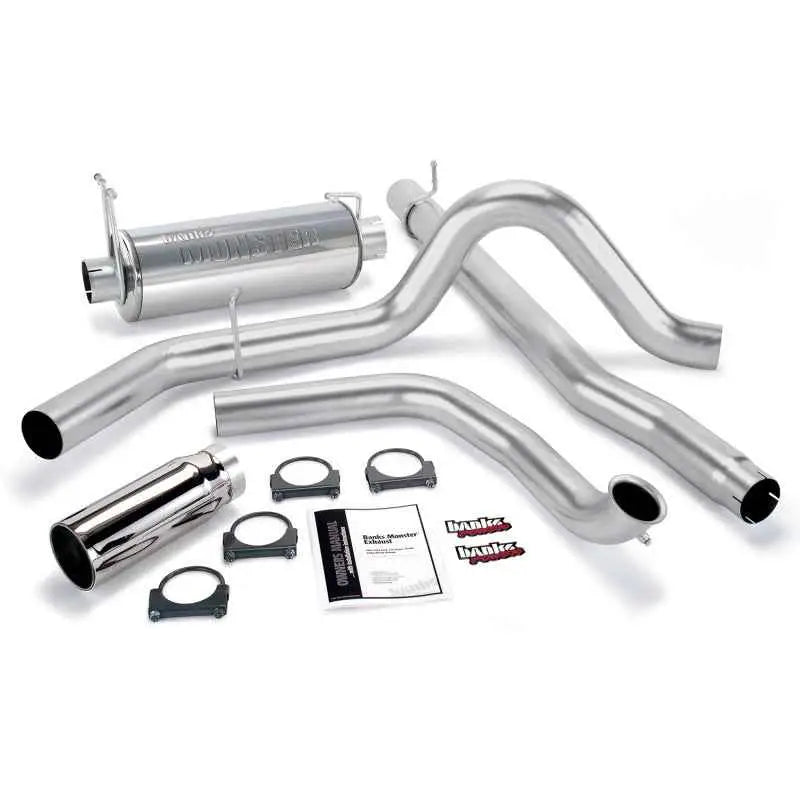 Banks Power 00-03 Ford 7.3L / Excursion Monster Exhaust System - SS Single Exhaust w/ Chrome Tip 48653