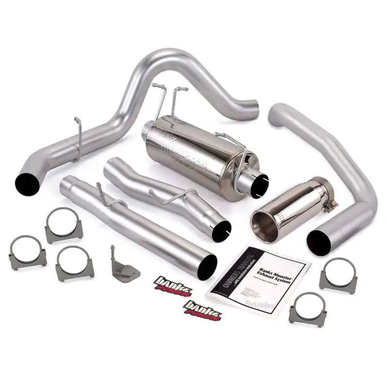 Banks Power 03-07 Ford 6.0L Excursion Monster Exhaust System - SS Single Exhaust w/ Chrome Tip 48788