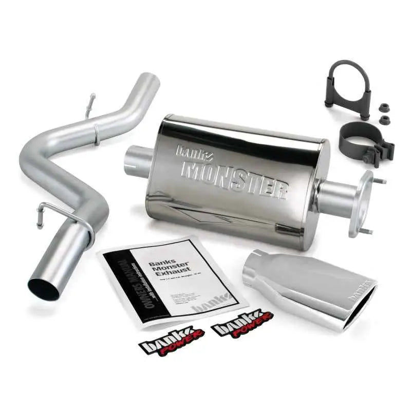 Banks Power 04-06 Jeep 4.0L Wrangler Unlimited Monster Exhaust Sys - SS Single Exhaust w/ Chrome Tip 51315