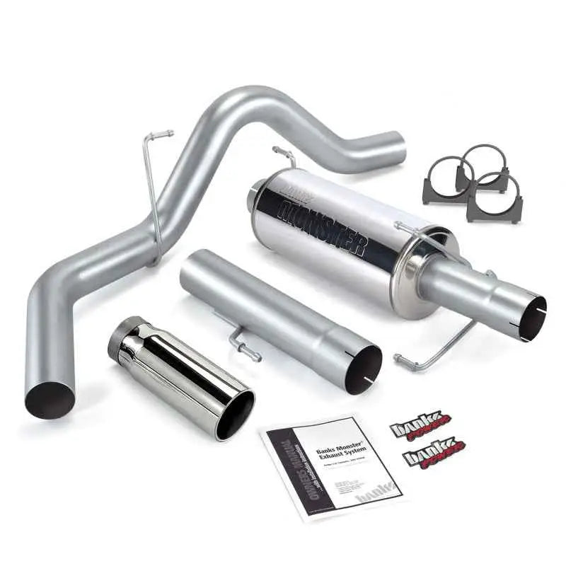 Banks Power 04-07 Dodge 5.9L 325Hp SCLB/CCSB Monster Exhaust Sys - SS Single Exhaust w/ Chrome Tip 48700