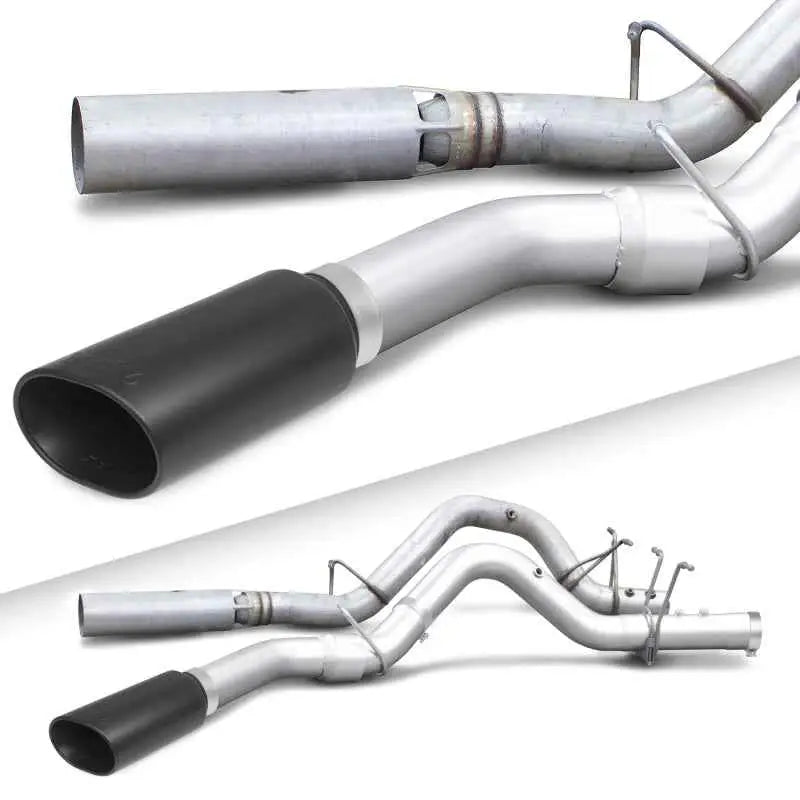 Banks Power 17+ GM Duramax L5P 2500/3500 Monster Exhaust System - SS Single Exhaust w/ Black Tip 48947-B