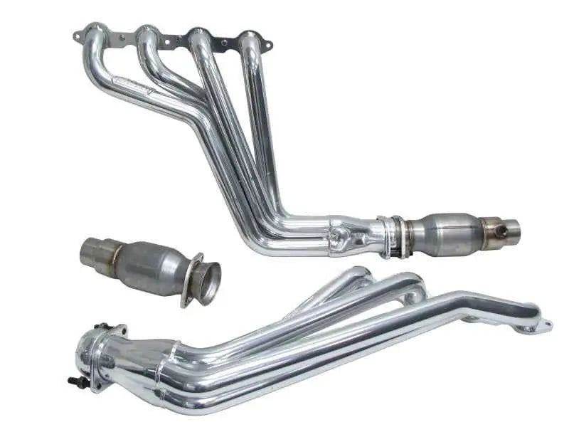 BBK 10-15 Camaro LS3 L99 Long Tube Exhaust Headers With Converters - 1-3/4 Silver Ceramic 40210