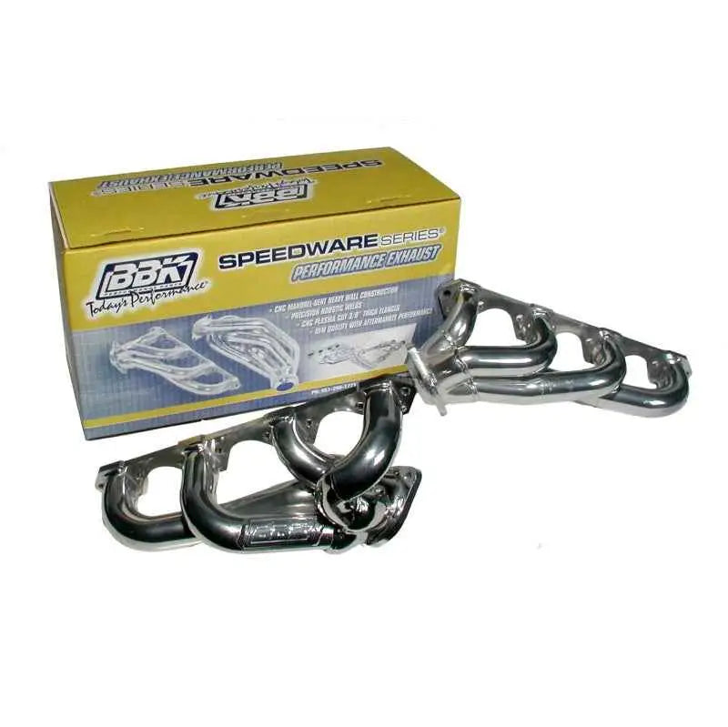 BBK 87-95 Ford F150 Truck 5.0 302 Shorty Unequal Length Exhaust Headers - 1-5/8 Chrome 3510