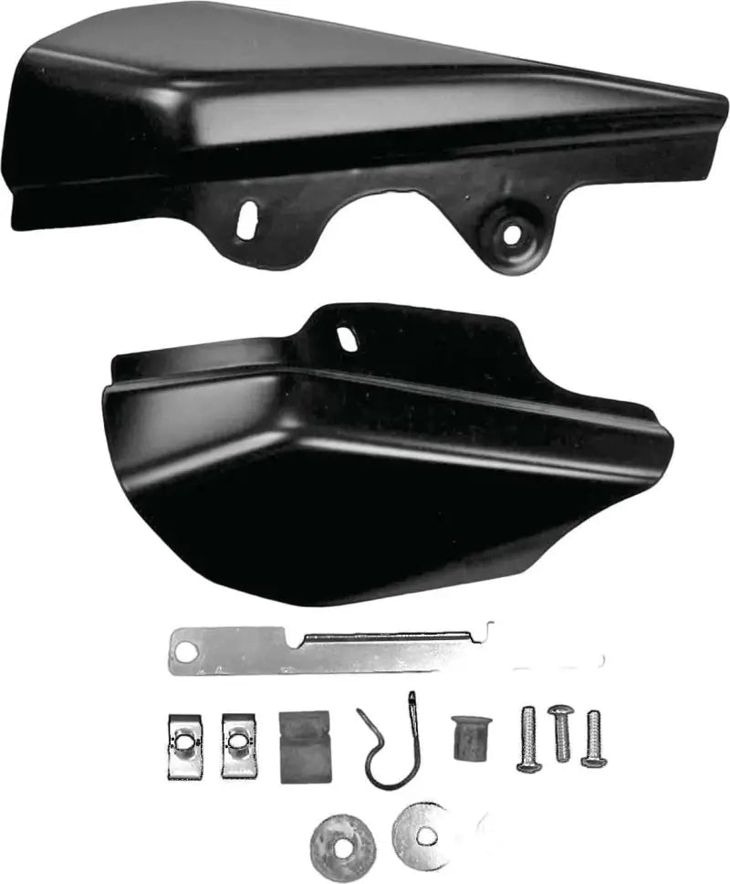 Black Mid Frame Air Deflector Kit Touring 01 08 W/O Adj Seat wps-820-55398