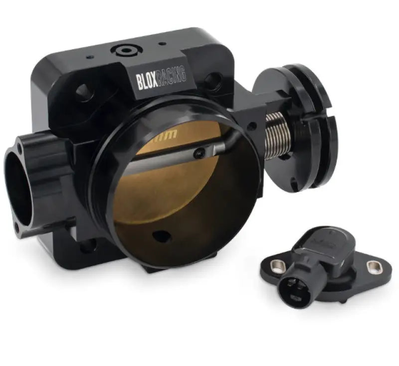 BLOX Racing Honda B/D/H/F Series Engines 70mm Black Billet Throttle Body V2 / Includes TPS blobxim-00202-bk-v2