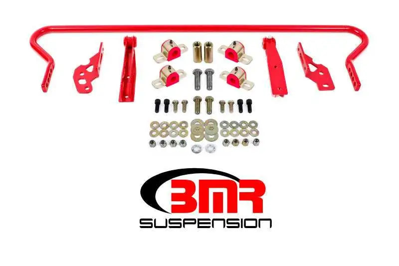 BMR 11-14 S197 Mustang Rear Hollow 25mm Adj. Sway Bar Kit w/ Bushings - Red sb042r