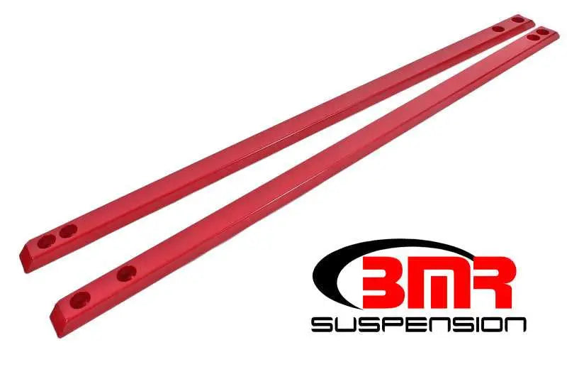 BMR 15-17 S550 Mustang Super Low Profile Chassis Jacking Rails - Red cjr002r