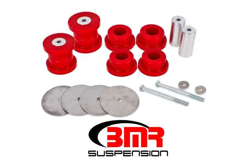 BMR 16-17 6th Gen Camaro Rear Cradle Bushing Kit (Polyurethane) - Red bk061