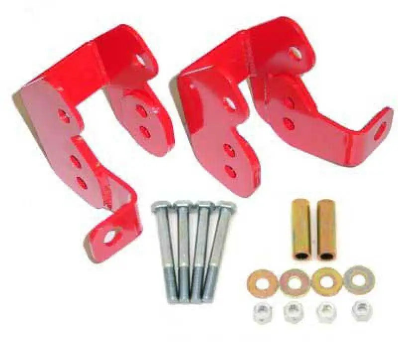 BMR 82-02 3rd Gen F-Body Bolt-On Control Arm Relocation Brackets - Red cab002r