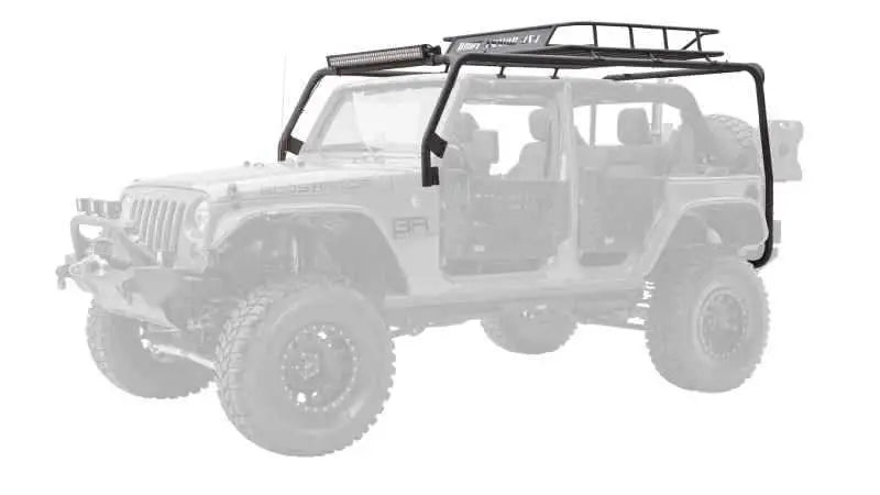 Body Armor 4x4 07-18 Jeep Wrangler JK 4 Door Cargo Roof Rack Box 2 Of 2 JK-6124-2