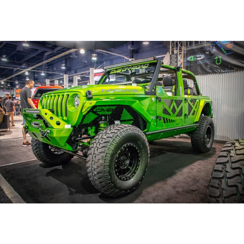 DV8 Offroad 2018-2025 Jeep Gladiator JT WranglerJL JLU Front Half-Doors With Alum Mesh Model HDJL-01F