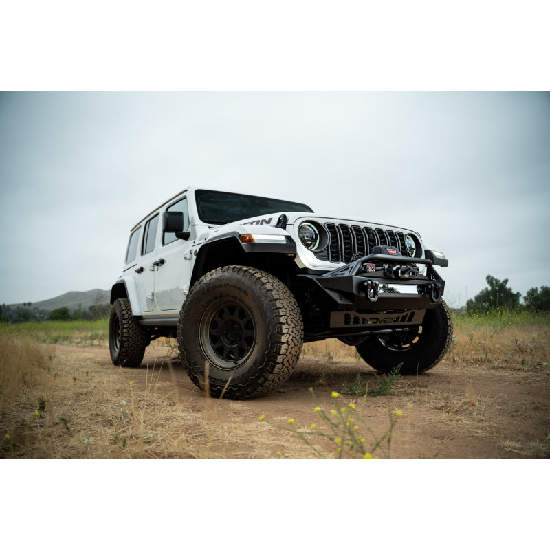 DV8 Offroad 2007-2025 Jeep GladiatorJT Wrangler JK JKU JL JLU Fs-1 Series Stubby Front Bumper Model FBJL-11