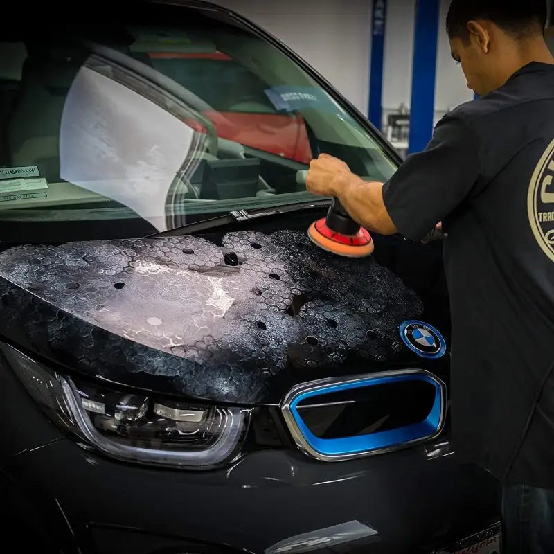 Chemical Guys Hex-Logic Quantum Medium-Heavy Cutting Pad - Orange - 5.5in - Case of 12 chgbufx112hex5