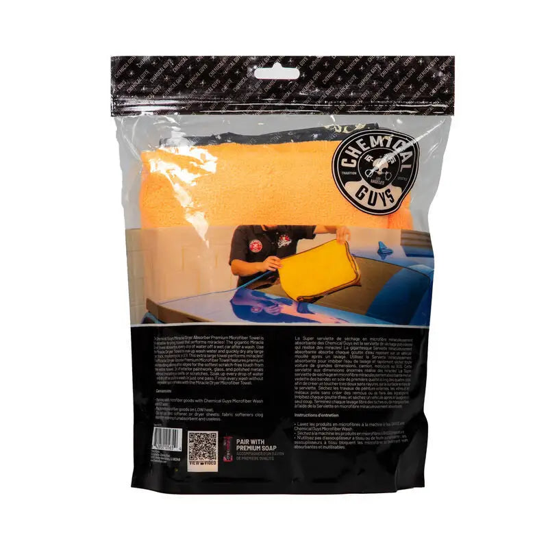 Chemical Guys Miracle Dryer Microfiber Towel - 36in x 25in - Case of 12 chgMIC721