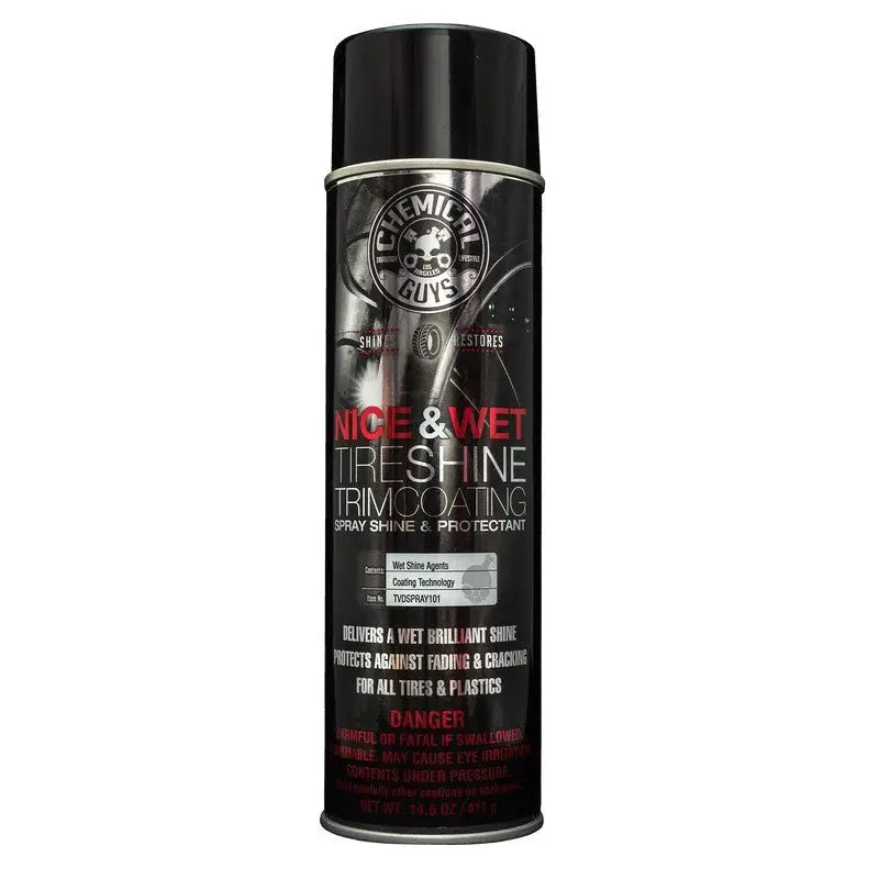 Chemical Guys Nice & Wet Tire Shine Protective Coating for Rubber/Plastic - Case of 6 chgtvdspray101
