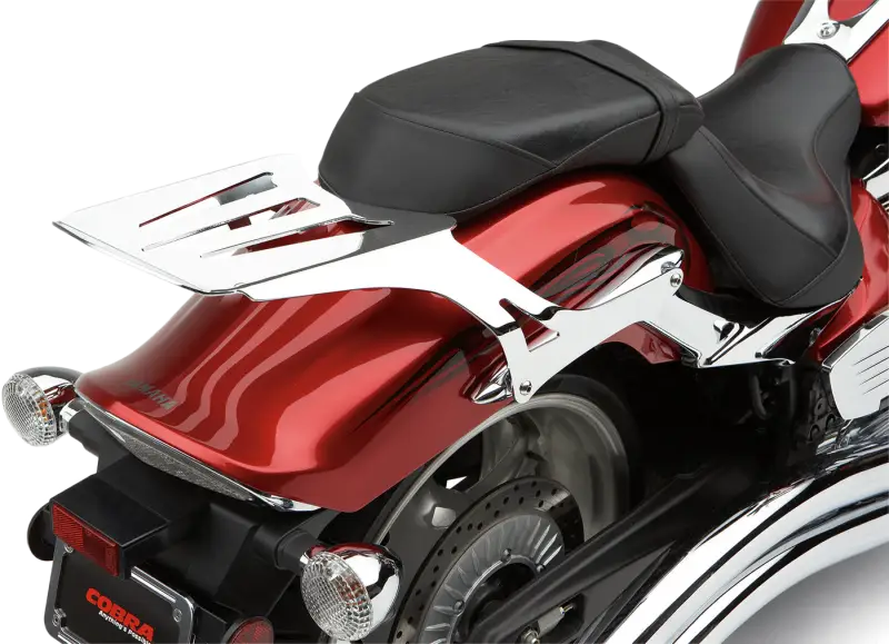 Chrome Solo Luggage Rack for Yamaha Raider 08 to 18 82-97551