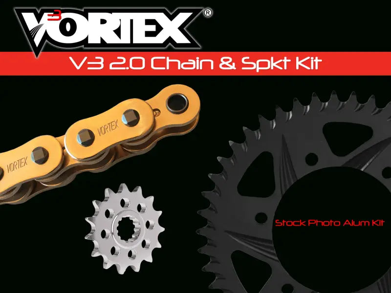 CKG6458 Vortex Sprocket/Chain Kit Stl/Alu 16/43T Blk Sx3 525-114L Gld wps-3-ckg6458