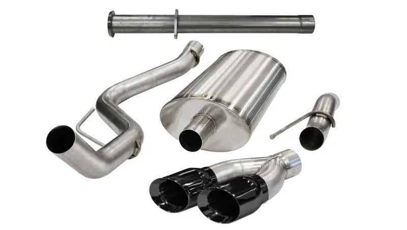 Corsa 11-14 Ford F-150 Raptor 6.2L V8 133in Wheelbase Black Xtreme Cat-Back Exhaust 14759blk