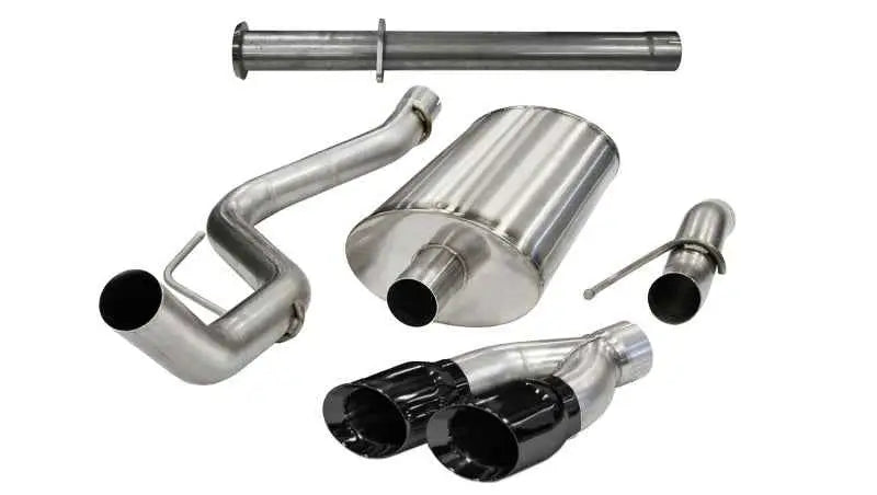 Corsa 11-14 Ford F-150 Raptor 6.2L V8 145in Wheelbase Black Xtreme Cat-Back Exhaust 14760blk