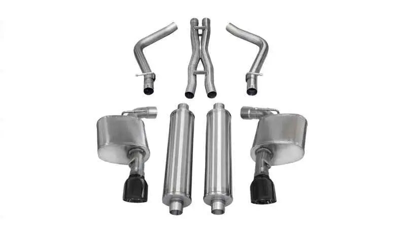 Corsa 12-13 Dodge Charger SRT-8 6.4L V8 Black Xtreme Cat-Back Exhaust 14464blk