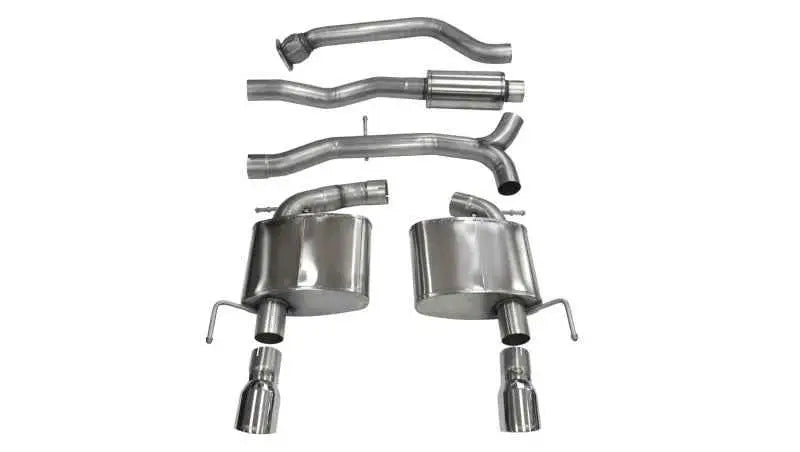 Corsa 13-14 Cadillac ATS Sedan 2.0L A/T Polished Sport Dual Rear Cat-Back Exhaust 14888