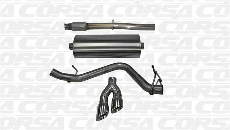 Corsa 14 GMC Sierra/Chevy Silv 1500 Crew Cab/Std. Bed 5.3L V8 Polished Sport Single Side CB Exhaust 14874