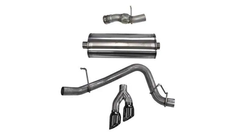 Corsa 15-16 GMC Yukon Denali 6.2L V8 Single Side Exit Cat-Back Exhaust w/ Polished Black Tips 14826blk