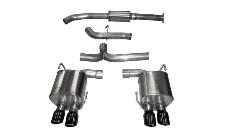 Corsa 2015 Subaru WRX Cat Back Exhaust, Black Quad 3.5in Tips *Sport* 14857blk