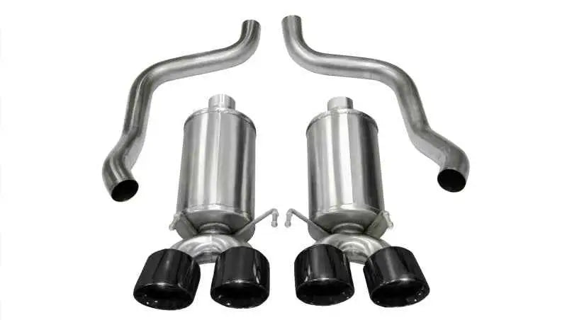 Corsa Black Xtreme Axle-Back Exhaust w/Dual Black 3.5in Tips 09-13 Chevrolet Corvette C6 6.2L V8 14470blk