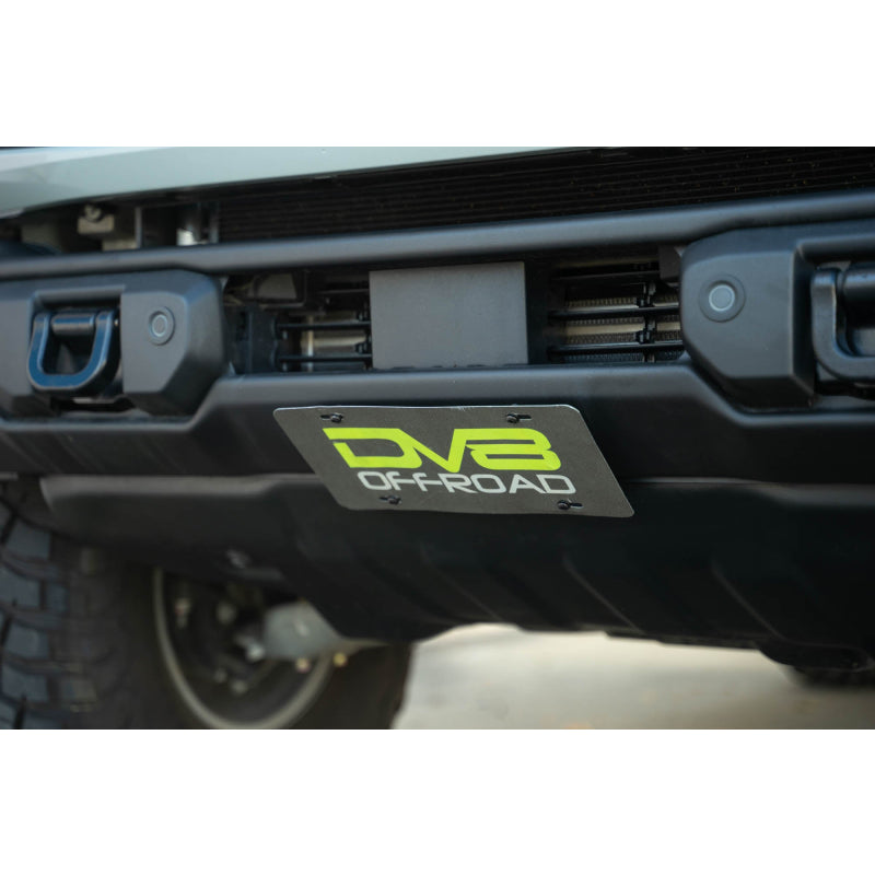 DV8 Offroad 2021-2025 Ford Bronco Capable Bumper Slanted Front License Plate Mount Model LPBR-05
