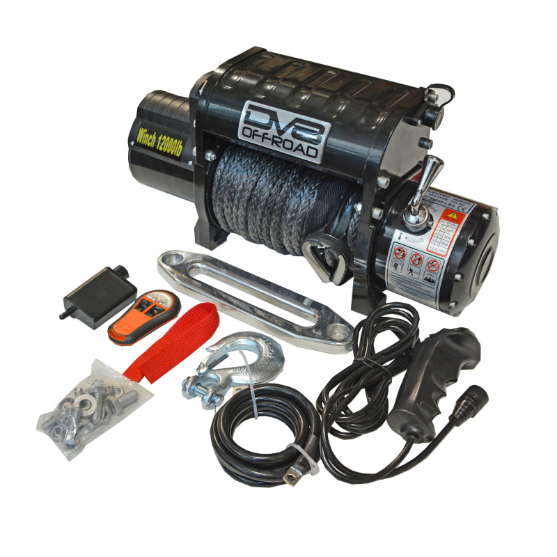 DV8 Offroad 12,000 lbs. Winch With Synthetic Rope Model WB12SR