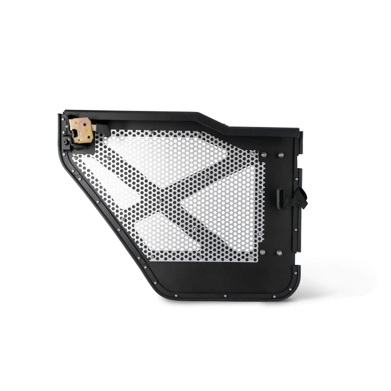 DV8 Offroad 2018-2025 Jeep Gladiator JT WranglerJLU Rear Half-Doors With Alum Mesh Model HDJL-01R