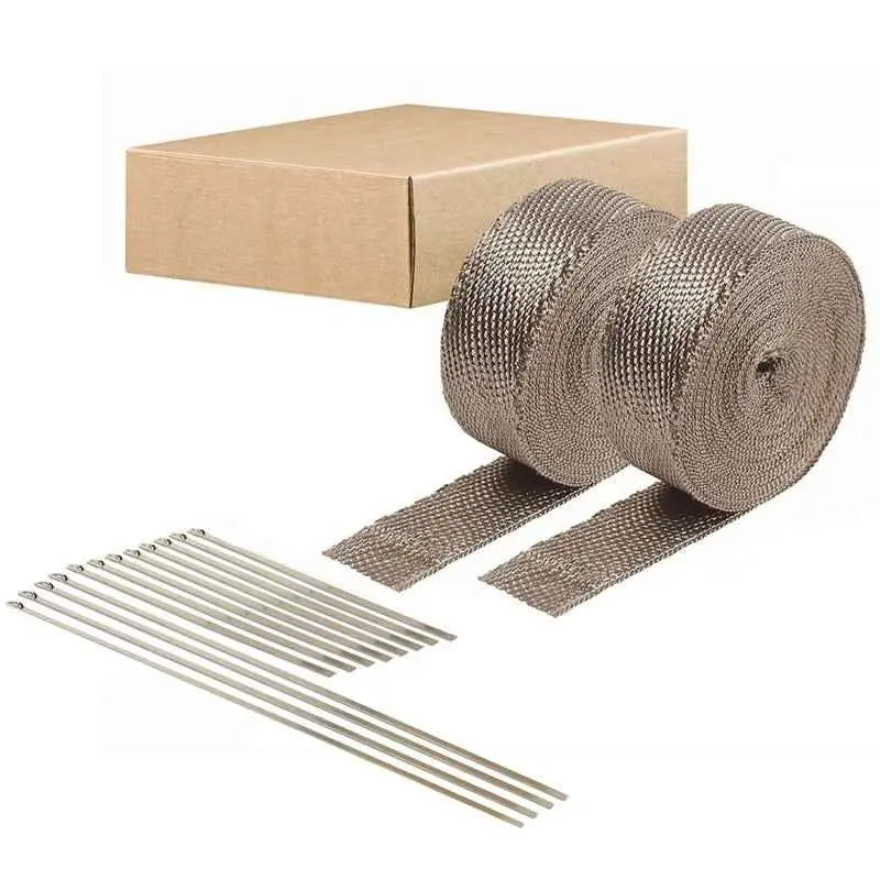 DEI Exhaust Wrap & Combo Tie Kit 2in x 50ft 2PK - Titanium 95127
